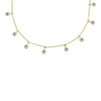 Sutton Evil Eye-halsband i mässing