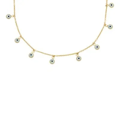 Sutton Evil Eye-halsband i mässing Sutton Evil Eye-halsband i mässing