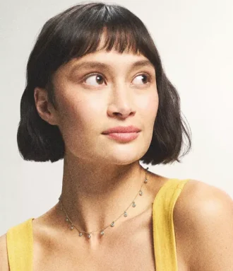 Sutton Evil Eye-halsband i mässing