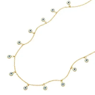 Sutton Evil Eye-halsband i mässing Sutton Evil Eye-halsband i mässing