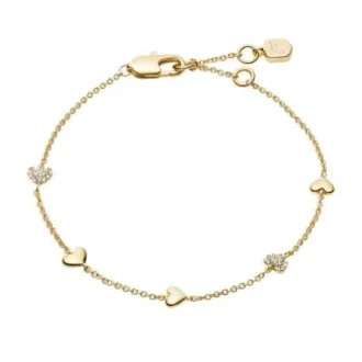 Sutton Heartbeat guldfärgat armband i mässing