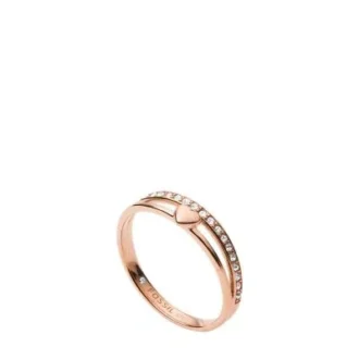 Sutton Hearts To You ring i roséguldfärgat rostfritt stål
