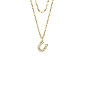 Sutton Horseshoe guldfärgat rostfritt stål halsband med flera strängar
