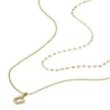 Sutton Horseshoe guldfärgat rostfritt stål halsband med flera strängar Sutton Horseshoe guldfärgat rostfritt stål halsband med flera strängar