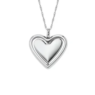 Sutton Legacy Heart Halsband med roterande hänge i rostfritt stål