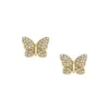 Sutton Pavé Butterfly guldfärgade örhängen i rostfritt stål Sutton Pavé Butterfly guldfärgade örhängen i rostfritt stål