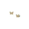 Sutton Pavé Butterfly guldfärgade örhängen i rostfritt stål Sutton Pavé Butterfly guldfärgade örhängen i rostfritt stål