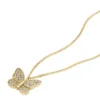 Sutton Pavé Butterfly guldfärgat rostfritt stål hänge halsband Sutton Pavé Butterfly guldfärgat rostfritt stål hänge halsband