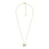 Sutton Pavé Butterfly guldfärgat rostfritt stål hänge halsband Sutton Pavé Butterfly guldfärgat rostfritt stål hänge halsband