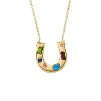 Sutton The Good Luck Collection Guldfärgat rostfritt stål hästsko hänge halsband Sutton The Good Luck Collection Guldfärgat rostfritt stål hästsko hänge halsband