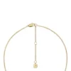 Aquarius Sutton Zodiac guldfärgat rostfritt stål halsband med blå lapis-hänge Aquarius Sutton Zodiac guldfärgat rostfritt stål halsband med blå lapis-hänge