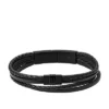Townsman armband i svart läder med flera trådar