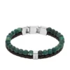 Townsman Beads Brunt läderarmband med flera strängar