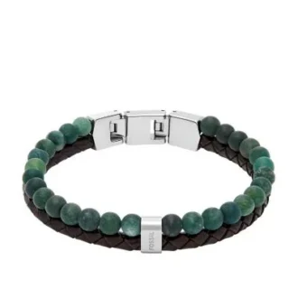 Townsman Beads Brunt läderarmband med flera strängar Townsman Beads Brunt läderarmband med flera strängar