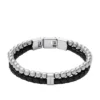 Townsman Beads svart läderarmband med flera strängar