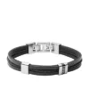 Townsman Leather Essentials Svart läderarmband med flera trådar