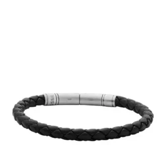 Townsman Vintage Casual brunt flätat läderarmband