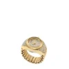 Watch Ring Tvåvisare Guldfärgat rostfritt stål Watch Ring Tvåvisare Guldfärgat rostfritt stål