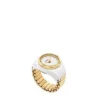 Watch Ring Tvåvisare Guldfärgat rostfritt stål Watch Ring Tvåvisare Guldfärgat rostfritt stål
