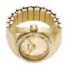 Watch Ring Tvåvisare Guldfärgat rostfritt stål Watch Ring Tvåvisare Guldfärgat rostfritt stål