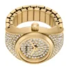 Watch Ring Tvåvisare Guldfärgat rostfritt stål Watch Ring Tvåvisare Guldfärgat rostfritt stål