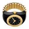 Watch Ring Tvåvisare Guldfärgat rostfritt stål Watch Ring Tvåvisare Guldfärgat rostfritt stål