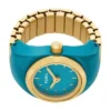 Watch Ring Tvåvisare Guldfärgat rostfritt stål Watch Ring Tvåvisare Guldfärgat rostfritt stål