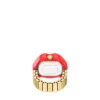 Watch Ring Tvåvisare Guldfärgat rostfritt stål Watch Ring Tvåvisare Guldfärgat rostfritt stål